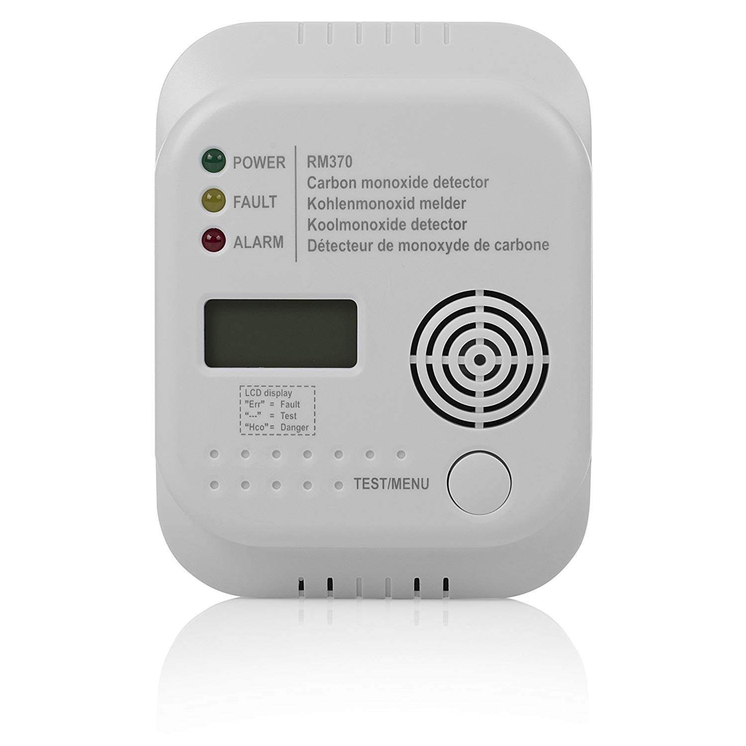 Kohlenmonoxid Melder Alarm CO Gasmelder Gaswarner LCD Rauch CO2 Detektor
